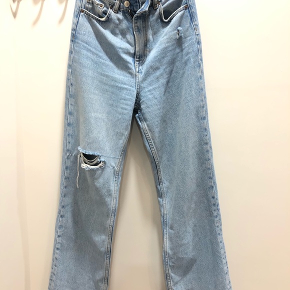 Zara 90’s full length jeans in blue - Picture 3 of 6